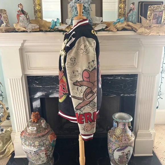 South Pole Black Tom and Jerry Bomber Jacket - Picture 5 of 8